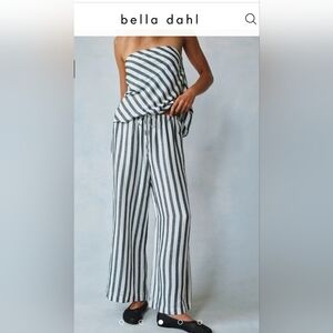 Bella Dahl Black and White Saint Tropez Striped Wide-Leg Pants